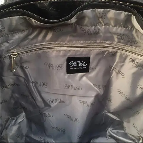 Bob Mackie Everglades Shoulder Shopper Faux Leather Maxi Oversized Tote Bag New