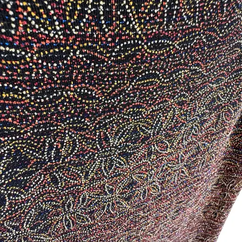 Alyn Paige Vintage Y2K Colorful Textured Spaghetti Strap Stretchy Midi Dress 10