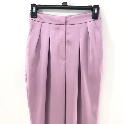 SELMACILEK Pleated High Rise Pant in Lilac Purple Size XS