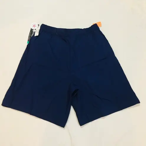 NWT Womens Size XL 18 Sag Harbor Navy Blue Shorts with Belt Loops Elastic Waist thumbnail 7