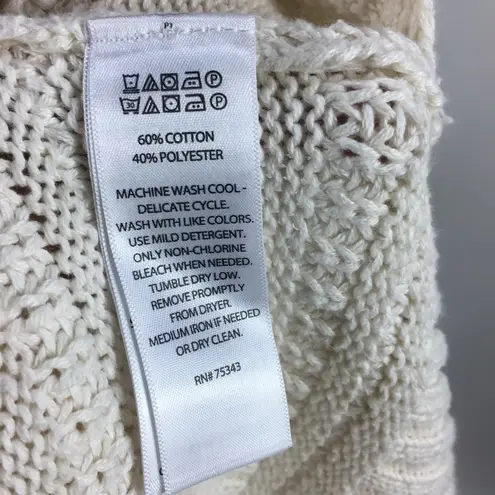 Cupcakes and Cashmere  Hi-low Knit Sweater Cream S - Image 3