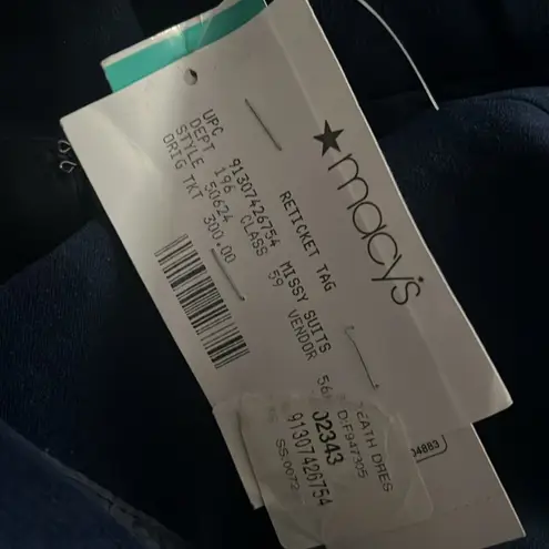 Le Suit Navy Sheath Dress, Petite Size 16 New w/Tag ~$200