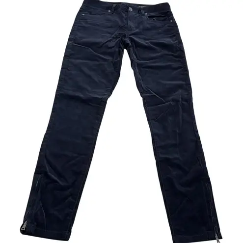 Club Monaco Pants Womens 27 Navy Blue Corduroy Skinny Stretch Zipper Ankles