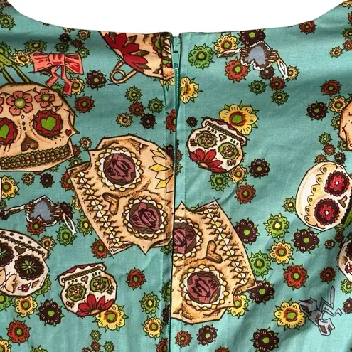 Hell Bunny Sugar Skull Sasha Dress Goth Emo Calavera Day of the Dead