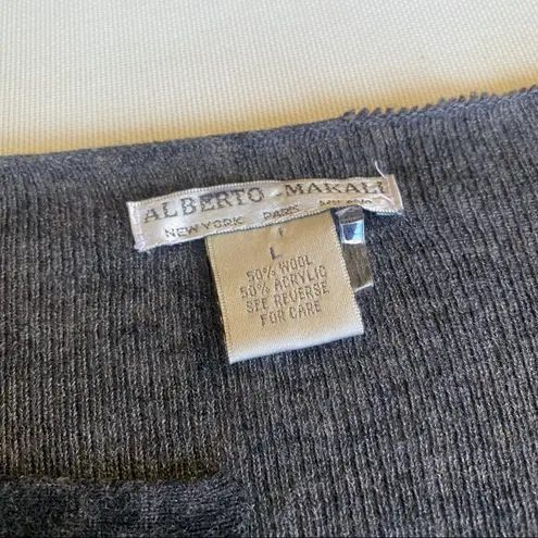 Alberto Makali Leopard Print Cardigan Sweater