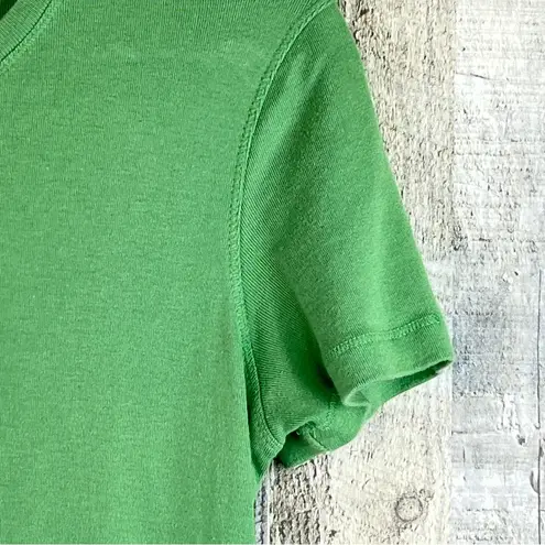 Faded Glory  Small (4/6) Crewneck Short Sleeve Green Top Very Stretchy