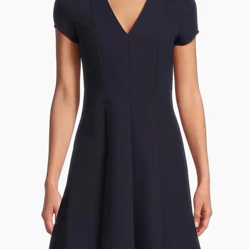Emporio Armani Emma Seamed V-Neck Navy Blue Minidress size 36