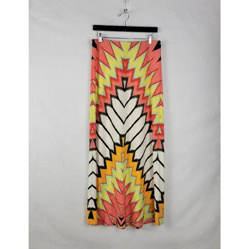 Eci New York Womens Skirt Size M Multicolor Chevron Print Colorful A