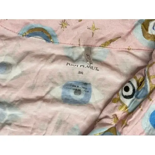 Posh Peanut Celestial Fiona SS Pajama Set 2XL Evil Eye Pink Colorful Whimsigoth Size XXL