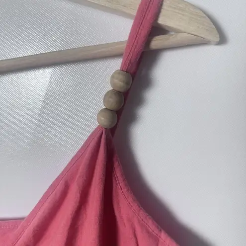 prAna Top Womens Small Coral Beaded Organic Sustainable Quality Lightweight