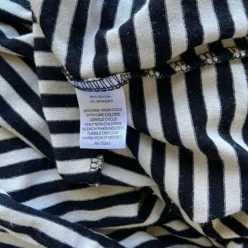 Saint Tropez West Womens Dress Size L Tan Black Striped Sleeveless Tank