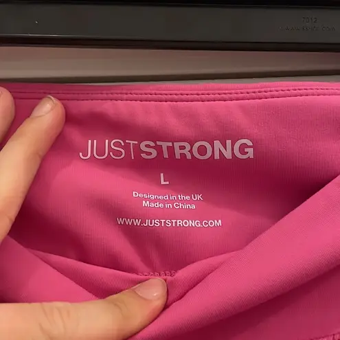 Just Strong Pink Agility Workout Leggings size large