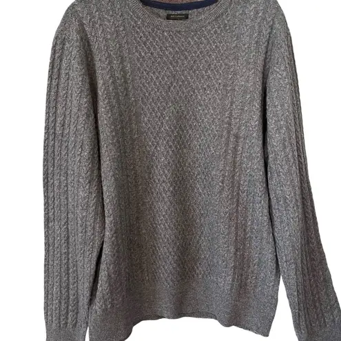 Jos. A. Bank Reserve 100% Cashmere Cable-Knit Crewneck Pullover, Sz XL