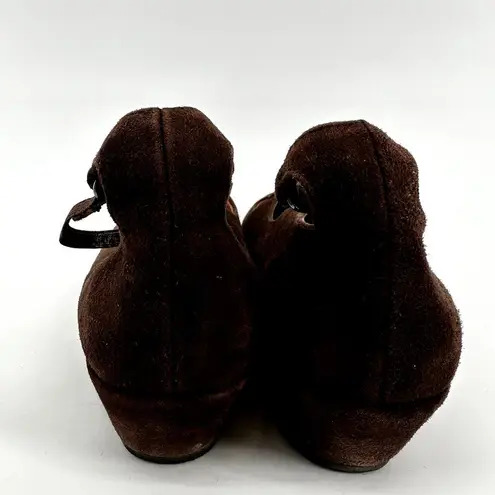 L'Amour des Pieds Benham Ballerina Flats Strappy Suede Leather Brown 7.5M Size 7.5