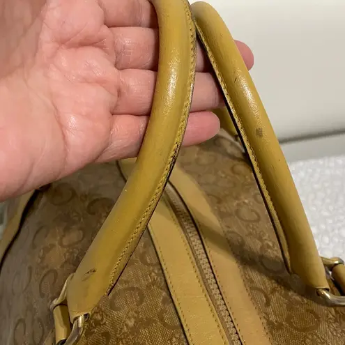 CELINE PVC Classic Beige/Brown Duffel Bag