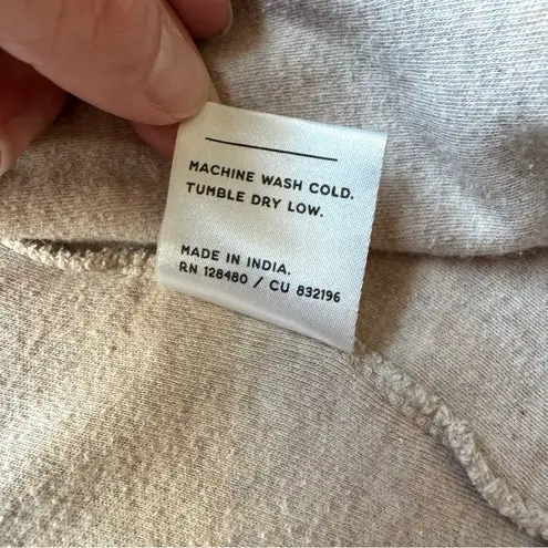 Pact Airplane Wrap Open Front Cardigan M/L Organic Cotton Relaxed Lounge Travel Tan Size undefined