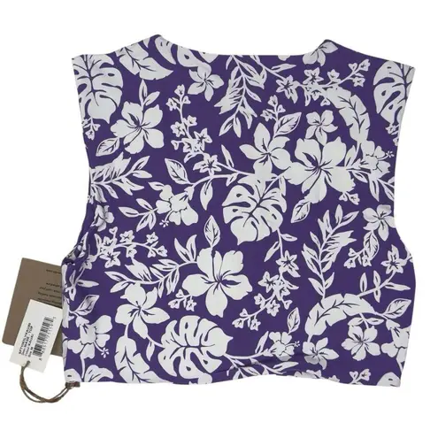 Stone Fox Swim Stone Fox Mase Swim Tankini Top In Kauai Purple White Tropical Modest Size L