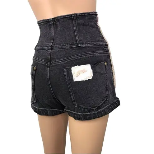 Miss Sixty  Angel Collection High Waist Denim Short Coquette Acubi Y2K Boho Sz 24