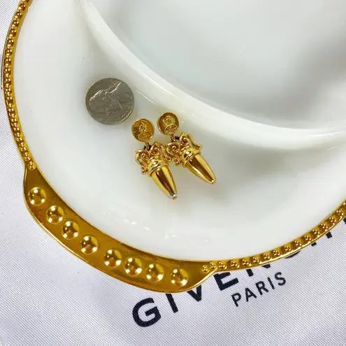 Givenchy Couture Gold & Crystal Dangle Earrings