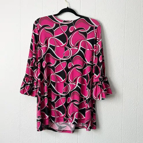 Venezia Womens Top 18/20 Party Cocktail Event Dressy Romantic Feminine Stretch Pink