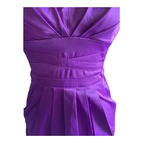 Bisou Bisou Stunning purple satin like semi formal dress