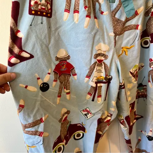 Nick & Nora Women’s Sock Monkey Bowling Slumber Pajama Pants Size Large