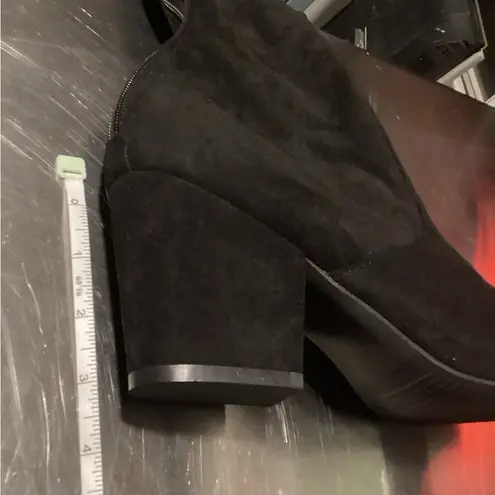 NWT "NNG" Black Suede Womens Stretchy Thigh High Chunky Heel Boots Size undefined