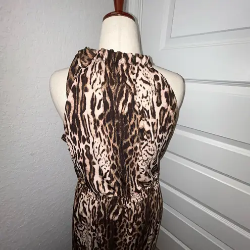 INC International Concepts New, Animal Print Halter Tie at Top Maxi Dress Size XL