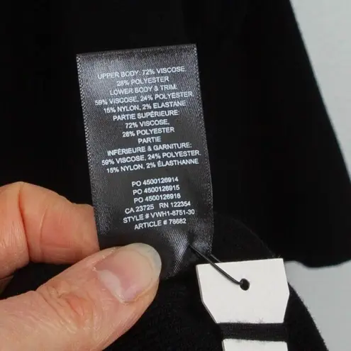 Babaton NWT Womens Bogart Turtleneck Knit Sweater Dress Size L Black Minimalist