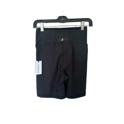 We Wore What Lace-Up Biker Short Black Athleisure Size Small 6" Athletic Active