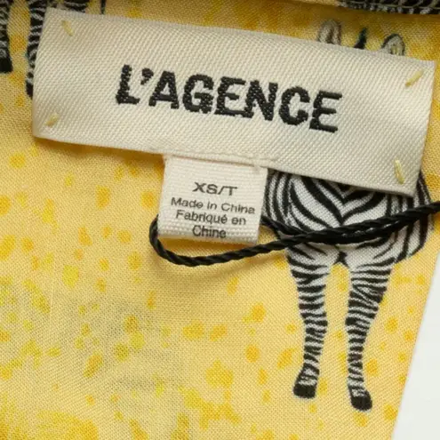 L'Agence | Camille Zebra Print Button Front Shirt