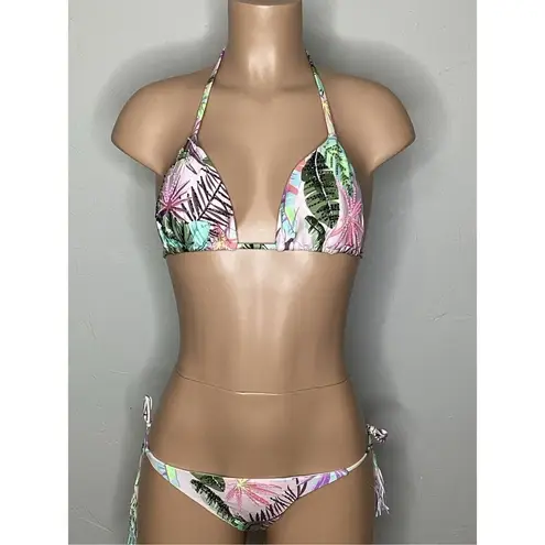 PilyQ New. PQ tropical beaded teeny bikini. L-top/M-bottom. Retails $ 168