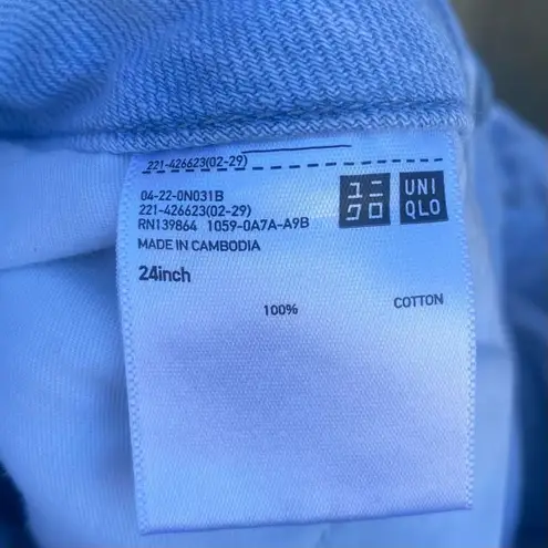 Uniqlo  Light Wash Belted Denim Shorts | 24