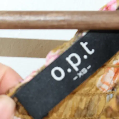 Anthro O.p.t. Wick Smocked Floral Midi Dress Gold XS Yellow