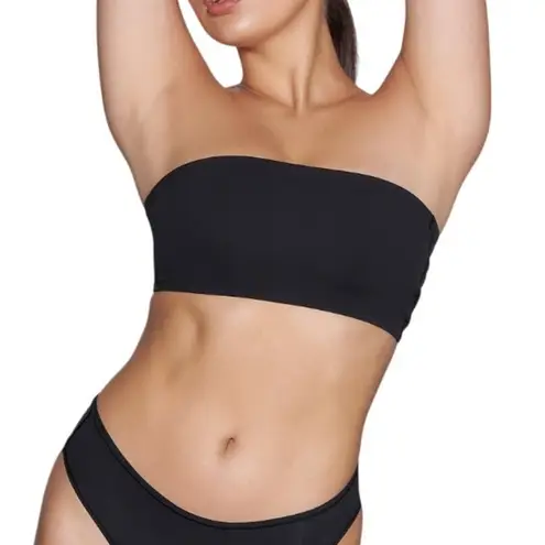 SKIMS Black Stretch Strapless Unpadded Fits Everybody Bandeau Bra Size Small