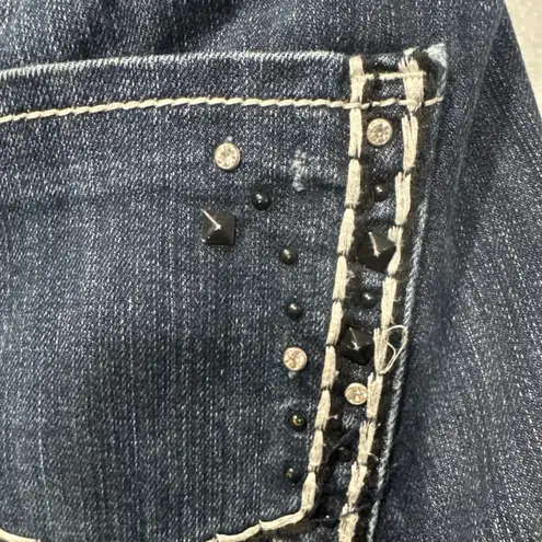 Cowgirl Tuff Co. Womens Size 28 Western Jeans Embellished Studded Denim Pants Blue