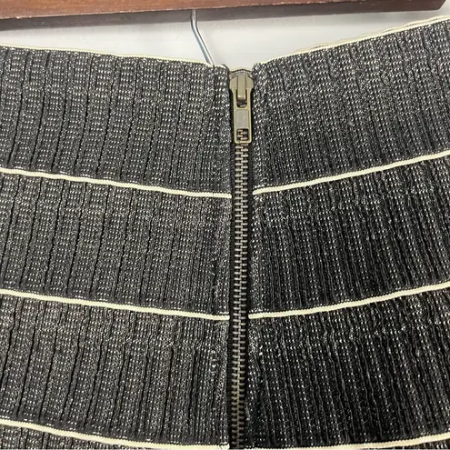 Pleasure doing business drop waist black tan skirt size small Y2K