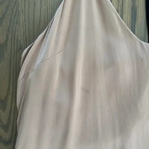 Lunya Washable Silk Slip Dress Light Otium Tan and Immersed Black Extra Large