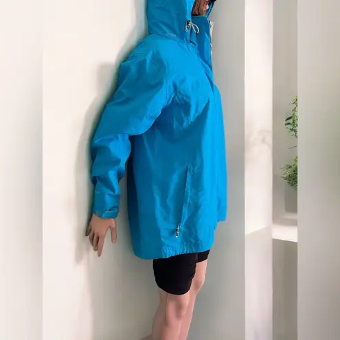 Karrimor The Great British Mountain Company Karrimor Aqua Blue Nylon Mesh Waterproof Urban Zippered Hooded Jacket Size 10