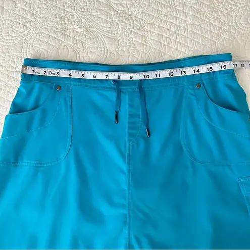 Kuhl Women's Mova Blue Cargo Outdoor Hiking Skort Skirt Size Large