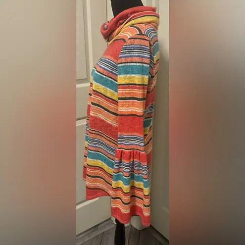 My Story Cowl Neck and Bell Sleeve Striped Top