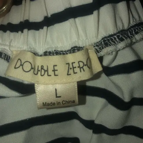 Double Zero  tie front striped skirt