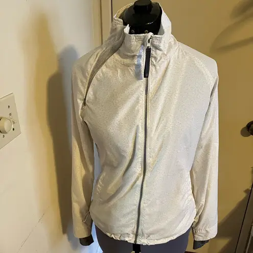 Mondetta White Gray Athletic Fullzip Workout Running Jacket Womens Size S