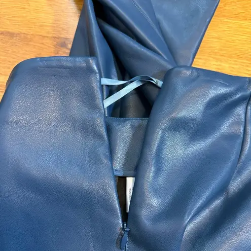 Sachin + Babi Women’s 4 Blue Megan Faux Leather Skinny Leg Pants Biker Retro