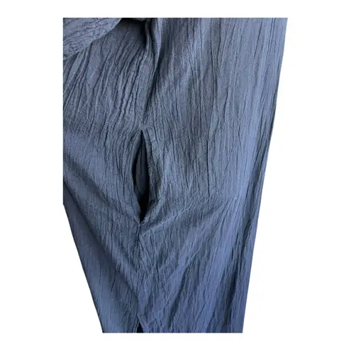 Oscar de la Renta Black Maxi Caftan Dress with White Accents Size L