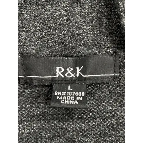 R & K SKU 7642 Womens Gray Knit Knee Length Dress Size L