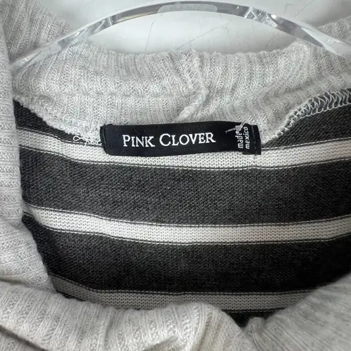 Pink Clover NWT Stitch Fix Plus Striped Cowl Neck Top Size Petite XS XSP NEW