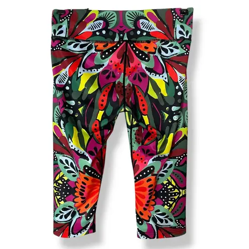 Betsey Johnson  Short Leggings Bike Shorts Colorful Pattern Medium Women Athletic