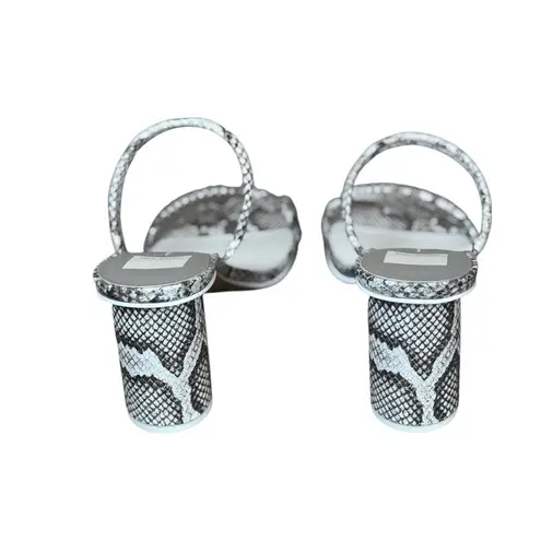 Dolce Vita Noles Shadow Snake Print Leather Sandals Gray 9.5M Strappy Dressy Size 9.5