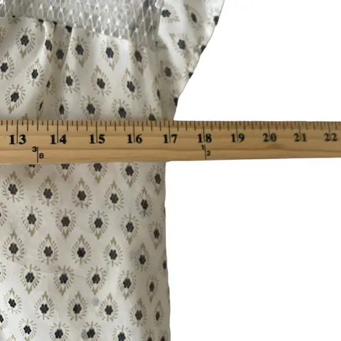 Miss Daisy Women's Size Medium Floral Printed Lace Boho Sheer Blouse